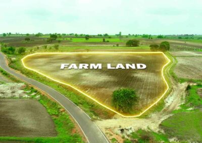 Road facing Farm Land for sale at shabad